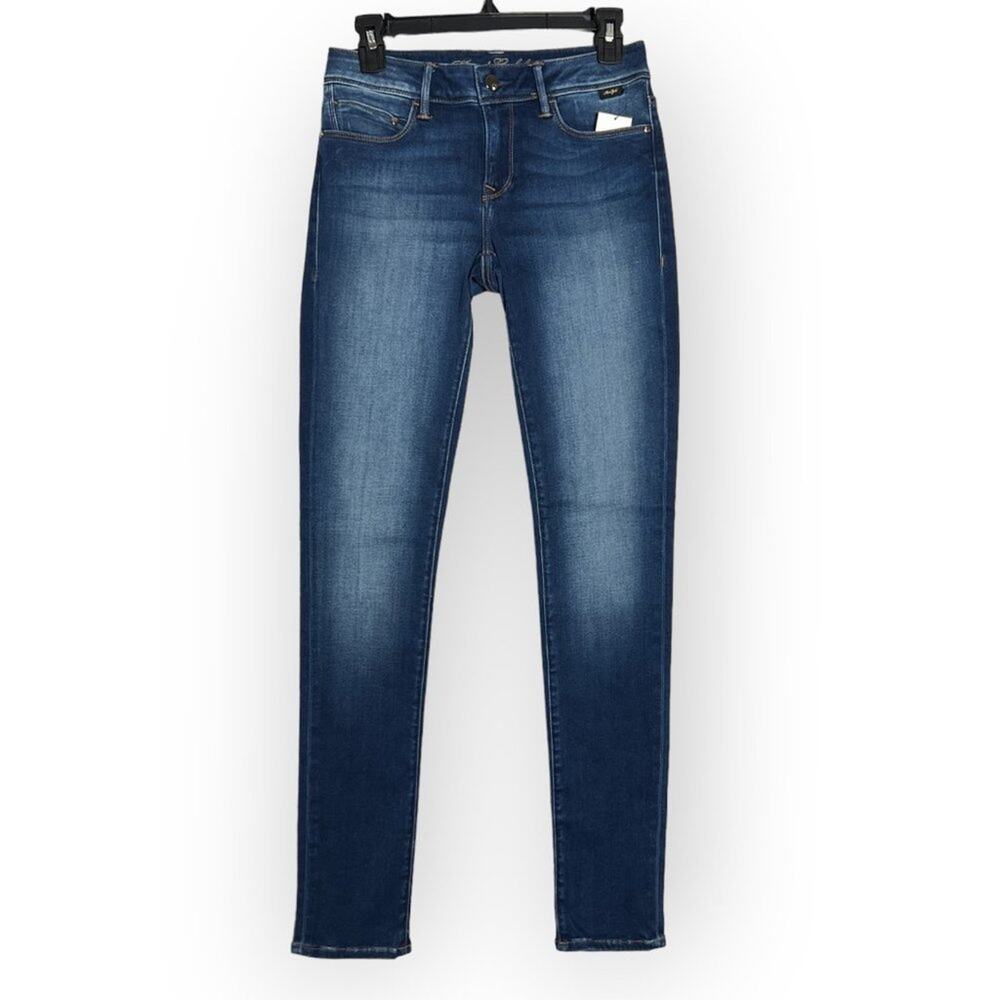 NWT MAVI GOLD ADRIANA Mid Rise Super Skinny Jeans SIZE 27 x 33 Medium Wash NEW